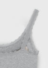 Dupong Lace Strap Sleeveless Top (Built-in Cap)