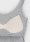 Dupong Lace Strap Sleeveless Top (Built-in Cap)