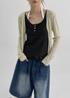 Wikubi Summer Sheer V-Neck Cardigan