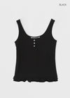 [MADE] Forpoon Frill Henley Neck Sleeveless Top