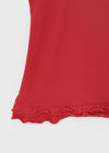 [MADE] Forpoon Frill Henley Neck Sleeveless Top