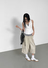 Bining Layered Stripe Henley Neck Sleeveless Tee (S/S Ver.)