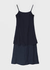 [MADE] Lapel Dot Sleeveless Long Dress