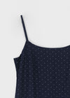 [MADE] Lapel Dot Sleeveless Long Dress
