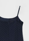 [MADE] Lapel Dot Sleeveless Long Dress