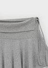 Kangson Banding Strap Flare Mini Skirt
