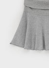 Kangson Banding Strap Flare Mini Skirt