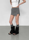 Rangtoon Banding Slit Mini Skirt Pants