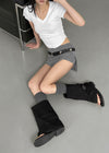 Rangtoon Banding Slit Mini Skirt Pants