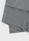 Rangtoon Banding Slit Mini Skirt Pants