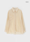 Keungnut Summer Stripe Sheer Oversized Shirt