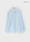 Keungnut Summer Stripe Sheer Oversized Shirt