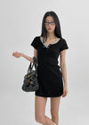 [MADE] Poca Henley-Neck Mini Dress