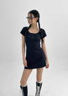 [MADE] Poca Henley-Neck Mini Dress