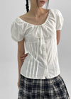 Shagg Ribbon Puff Blouse