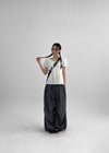 (UNISEX) Jubel Track Pintuck Nylon String Pants