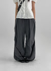 (UNISEX) Jubel Track Pintuck Nylon String Pants