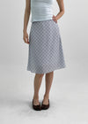 Ditue Check Chiffon Midi Skirt