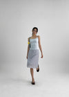 Ditue Check Chiffon Midi Skirt