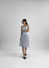Ditue Check Chiffon Midi Skirt
