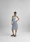 Ditue Check Chiffon Midi Skirt