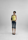 Temson Seamline Denim Capri Pants