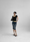 Temson Seamline Denim Capri Pants