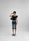 Temson Seamline Denim Capri Pants