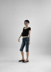 Temson Seamline Denim Capri Pants