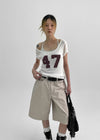 Twotumble Number U-Neck Short Sleeve Tee
