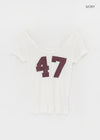 Twotumble Number U-Neck Short Sleeve Tee