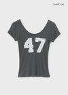 Twotumble Number U-Neck Short Sleeve Tee