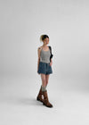 Beltum Semi-Crop Sleeveless Top (Built-in Cap)