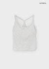 Beltum Semi-Crop Sleeveless Top (Built-in Cap)