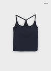 Beltum Semi-Crop Sleeveless Top (Built-in Cap)