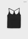 Beltum Semi-Crop Sleeveless Top (Built-in Cap)