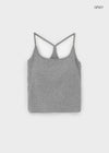 Beltum Semi-Crop Sleeveless Top (Built-in Cap)