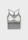 Beltum Semi-Crop Sleeveless Top (Built-in Cap)