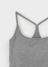 Beltum Semi-Crop Sleeveless Top (Built-in Cap)