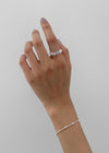(SILVER 925) Lacoupe Freshwater Pearl Knot Bracelet