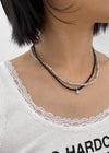 Eturned Beads Layered Necklace
