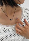 (SILVER 925) Tourail Mini Ball String Necklace