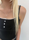(SILVER 925) Blurky Silver Ball Star Necklace