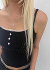 (SILVER 925) Blurky Silver Ball Star Necklace