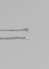 (SILVER 925) Blurky Silver Ball Star Necklace