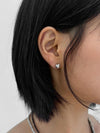 Tuber Mini Heart Silver Earrings
