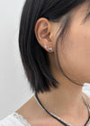 Tuber Mini Heart Silver Earrings