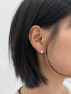 (SILVER 925) Durine Minimal Silver Hoop Earrings