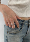 Toudel Silver 3-Piece Layered Ring Set