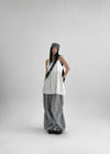 Pollang Back Open Layered Sleeveless Mini Dress